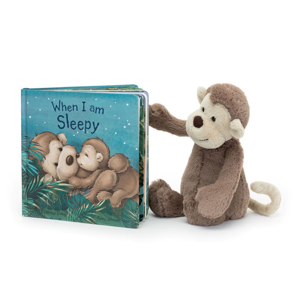 When I Am Sleepy Book & Bashful Monkey Medium